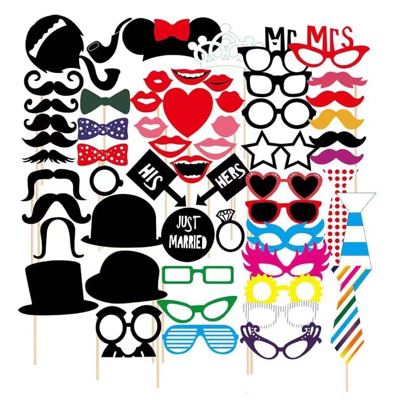 6-76pcs-Fun-Wedding-Decoration-Photo-Booth-Props-DIY-Mustache-Lips-Glasses-Photobooth-Accessories-Wedding-Party