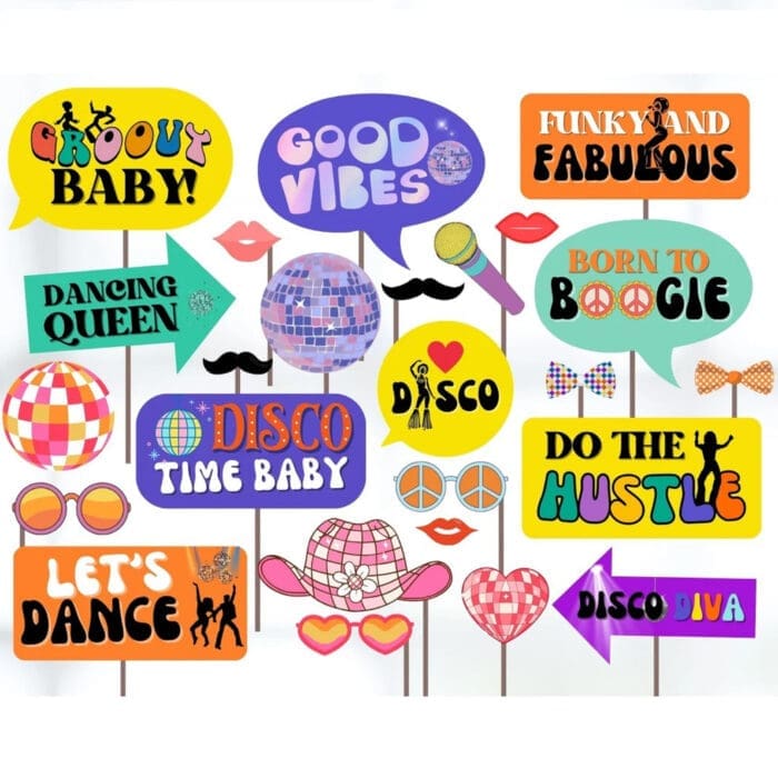 Perth Photo booth hire Props Disco 01b