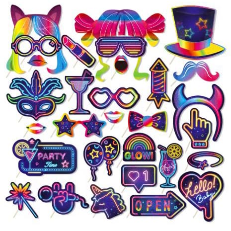 Perth Photo booth hire Props Disco Glow 03b