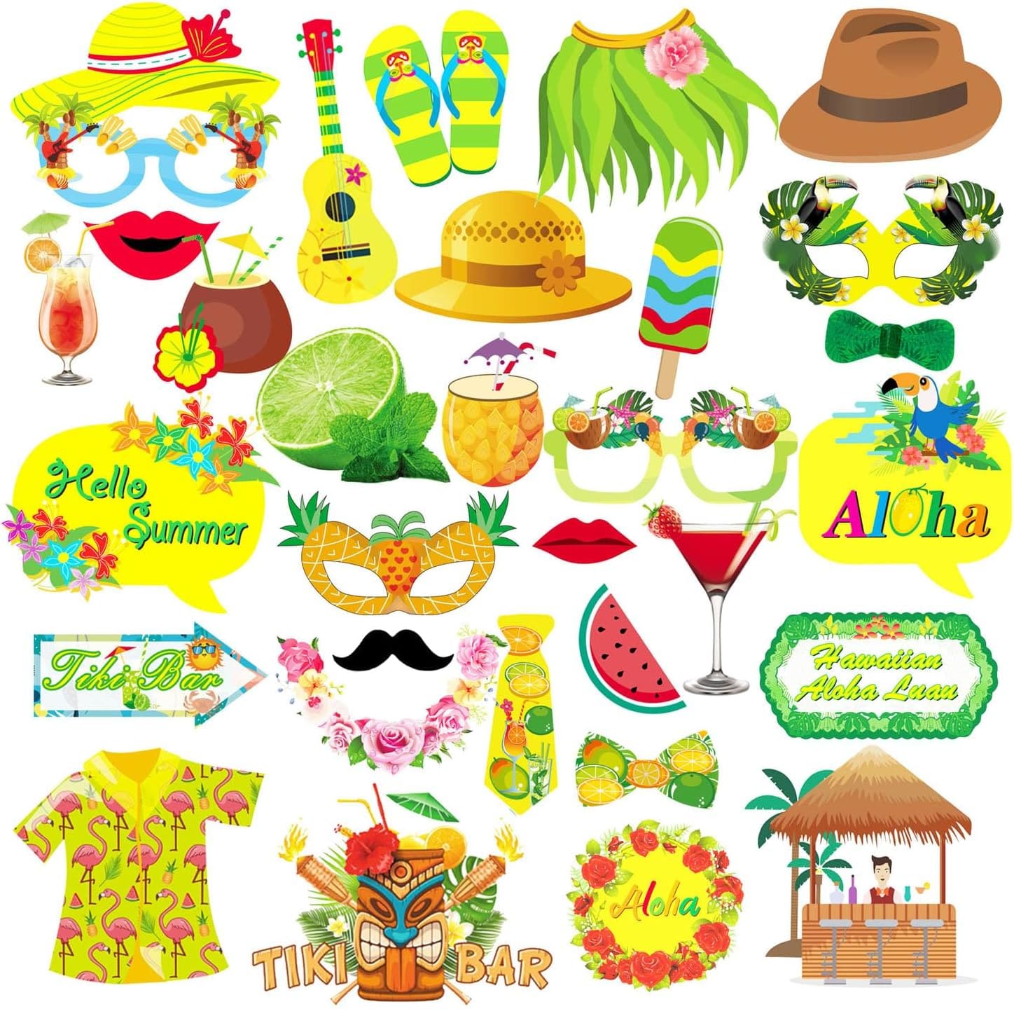 Perth Photo booth hire Props Hawaiian Summer 02