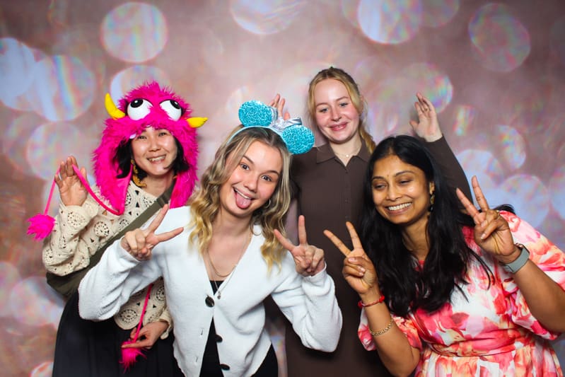Modern mirror photo booth hire Perth with props and print